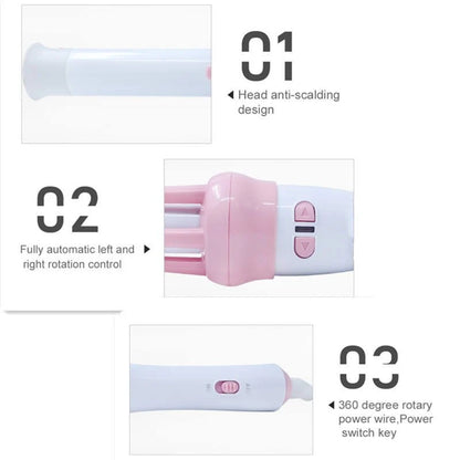 2-in-1 Rotating Hair Styling Brush – Curl, Smooth & Volumize